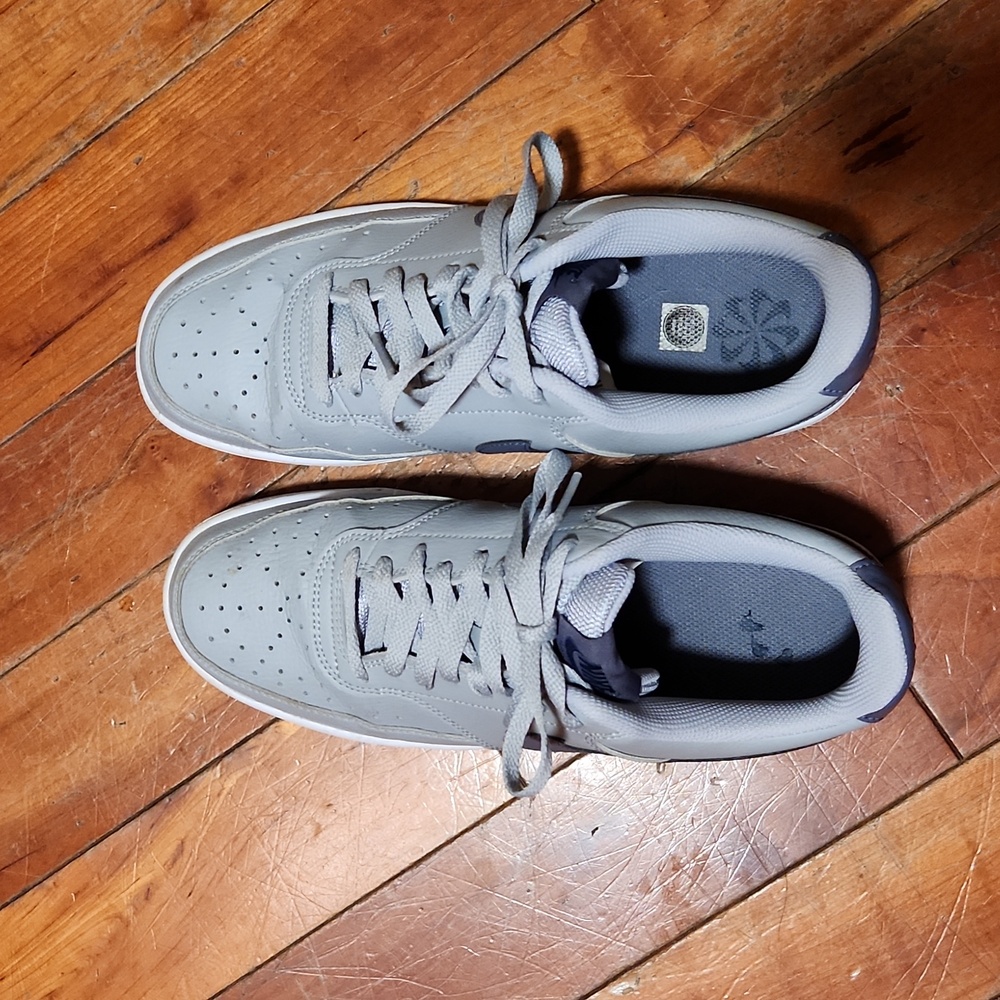 Nike Court Vision Low Top - Gray And Navy Blue - Picture 3 of 5